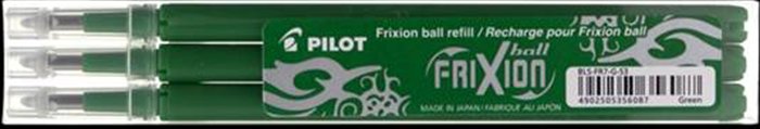 Náplň do rollerov, 0,35 mm, PILOT frixion clicker 07, tmavo zelená