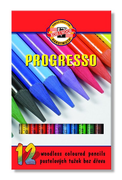 Pastelky  12ks PROGRESSO -8755  v laku