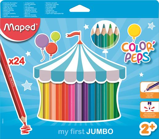 Pastelky  24 ks Maped  JUMBO "Color Peps"