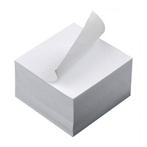 Poznámkový blok, špalík, 9x9x5cm, lepený
