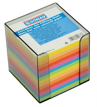 Blok kocka,špalík, nelepená 90x90x90mm, neón. farby, v dymo PP obale