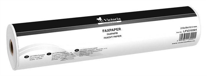 Faxový papier, 210mmx30mx13mm