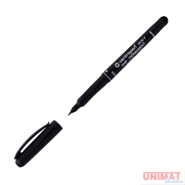 Popisovač Centropen 2636, 0,6mm, F čierny na fólie