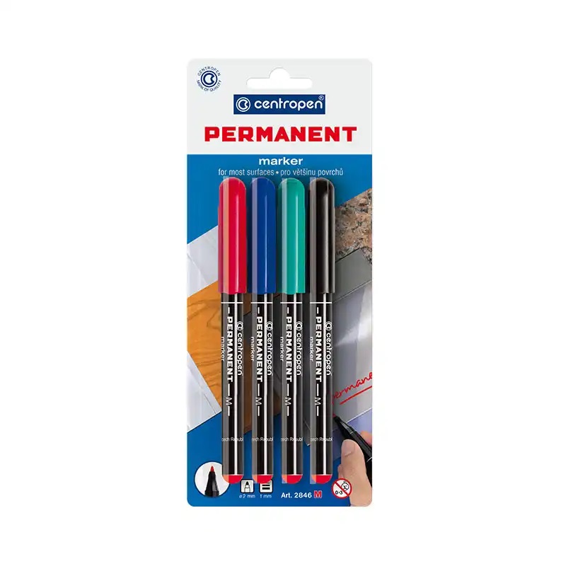 Popisovač Centropen 2846, 1mm, F, 4ks