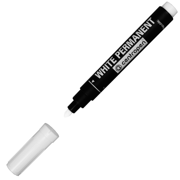 Značkovač Centropen 8586, 2,5mm, biely