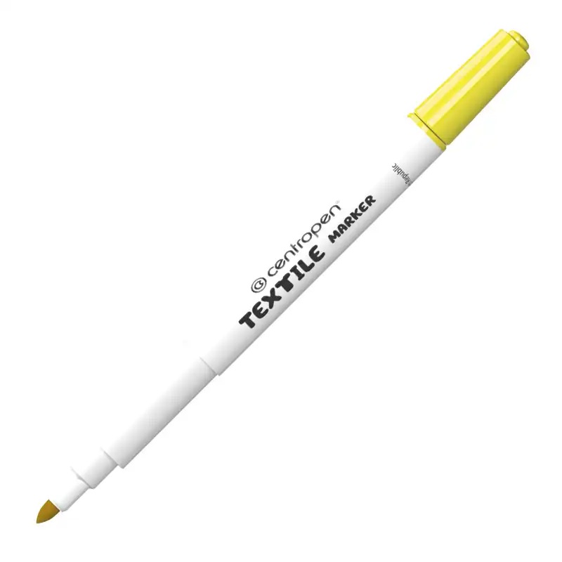 Značkovač Centropen 2739, 1,8mm, na textil, žltý