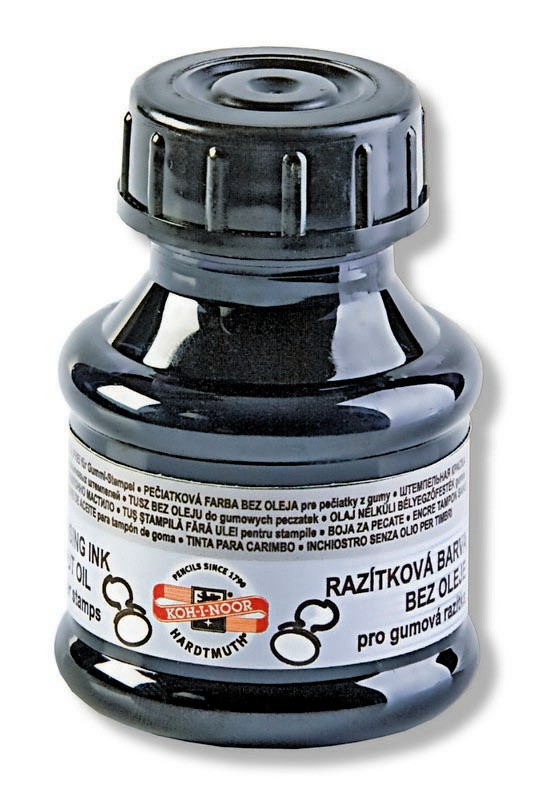 Razítková farba čierna     50 g + štetec