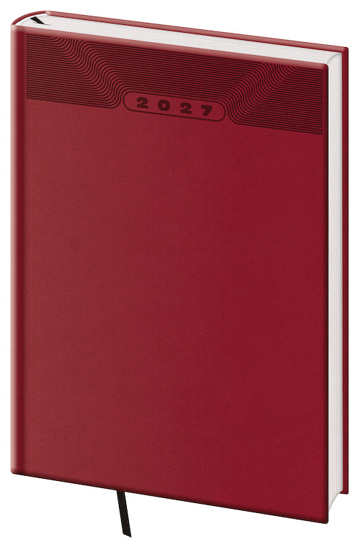 Diár A4 denný 2027  Classic angl. červený