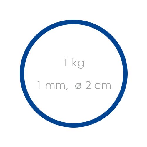 Gumičky 1mm /pr 2cm /1kg