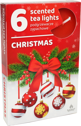 Sviečka čaj  6ks, christmas