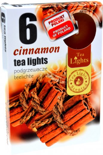 Sviečka čaj  6ks, cinnamon
