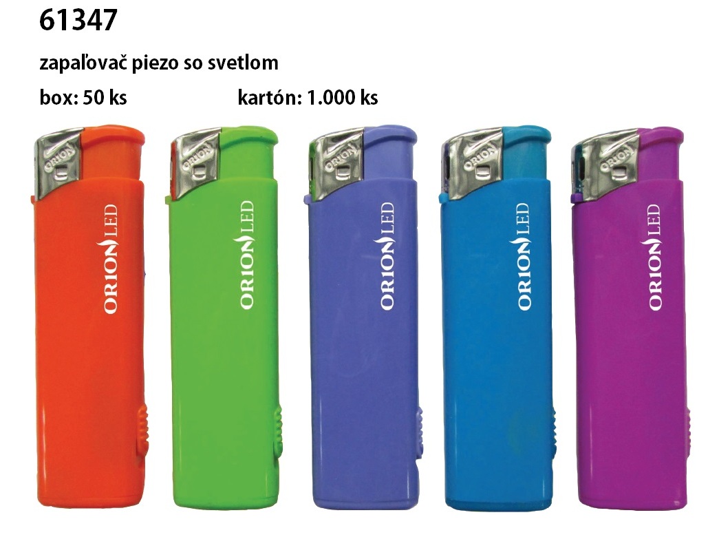 Zapalovač piezo elektrický OL021,  so svetlom