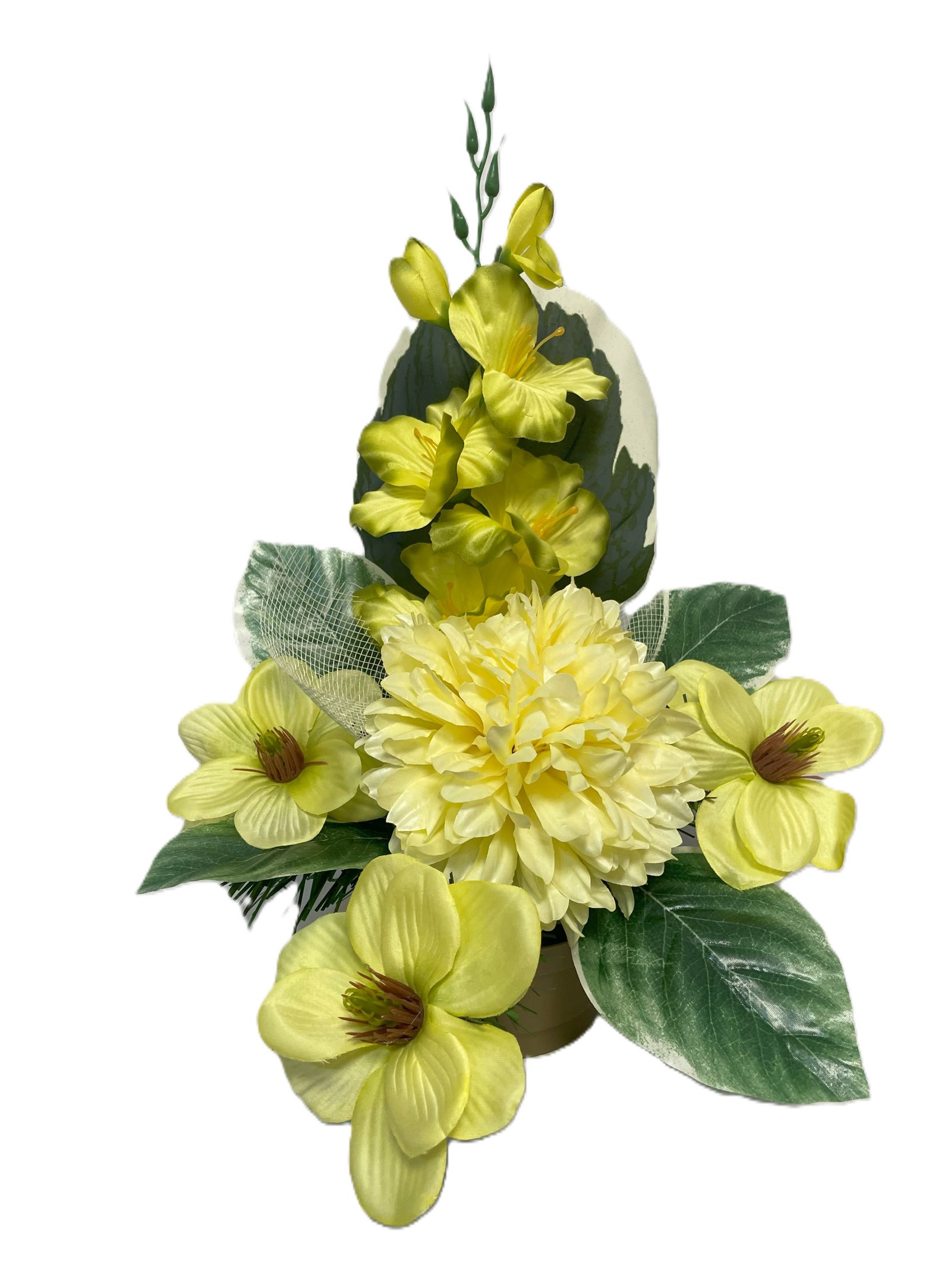Kvet v kvetinači mix 40cm s orchideou