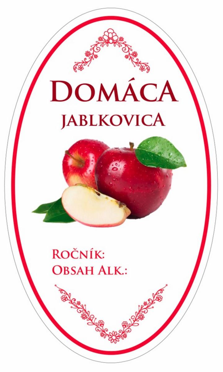 Nálepka na fľašu jablkovica, 4ks