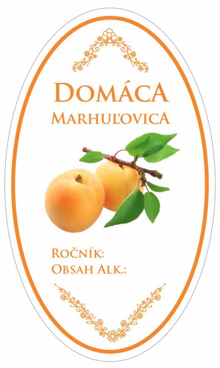 Nálepka na fľašu marhuľovica 4ks